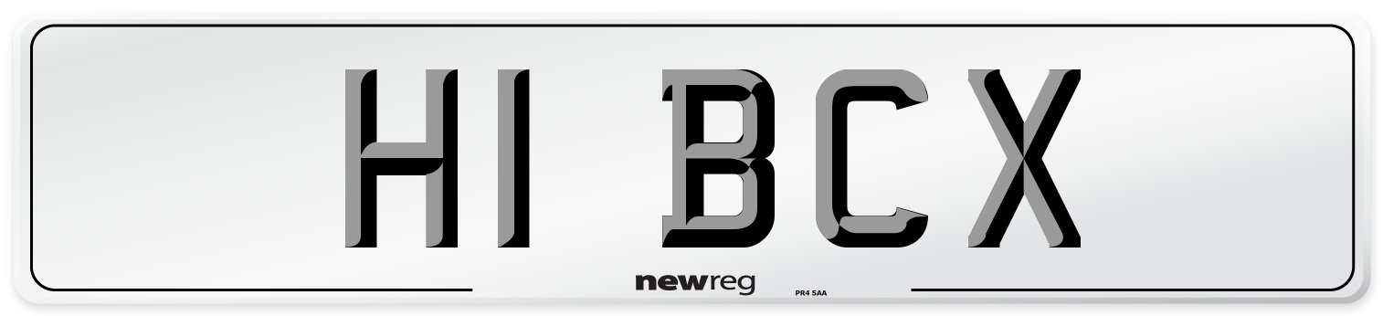 H1 BCX Number Plate from New Reg